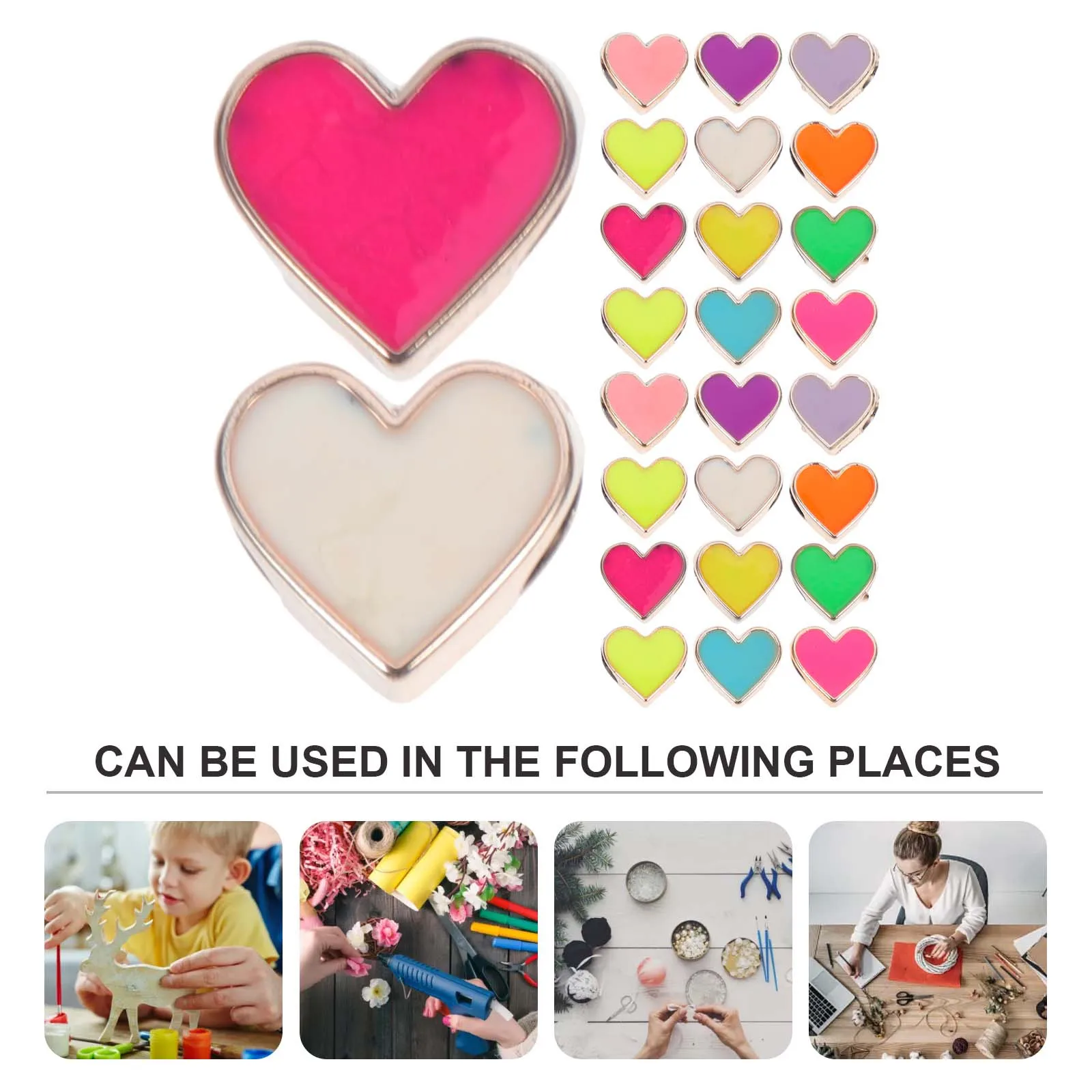 

50Pcs Resin Heart Shaped Loose Beads DIY Spacer Beads for Jewelry Making Bracelet Necklace Crafts Jewelry Making Accessories