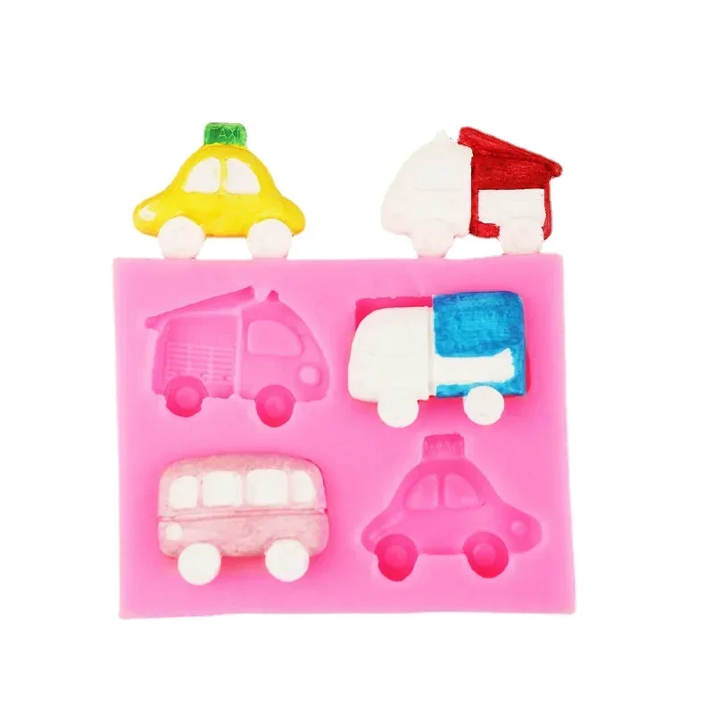 Cartoon Multi-Style Car Silicone Mold Fondant Cake Chocolate Surrounding Border Decoration Silicon Moulds