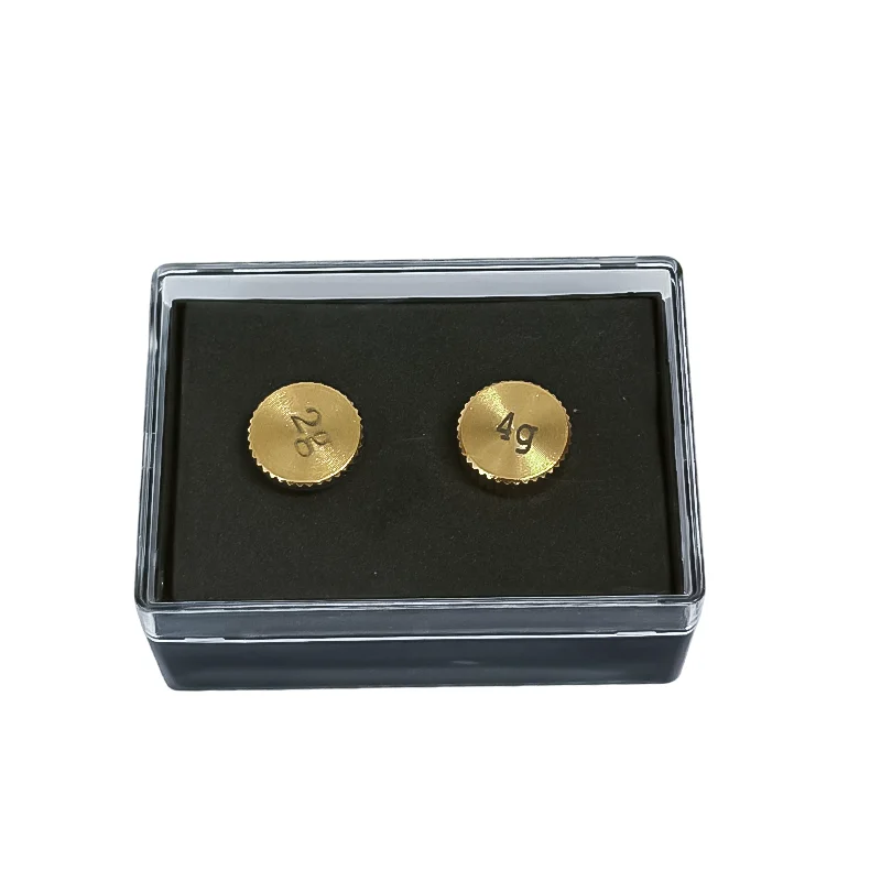 Solid Brass Headshell Weight – 2g & 4g Tonearm Balance Weights Set for Vinyl Record Player Cartridge Tracking Force Adjustment