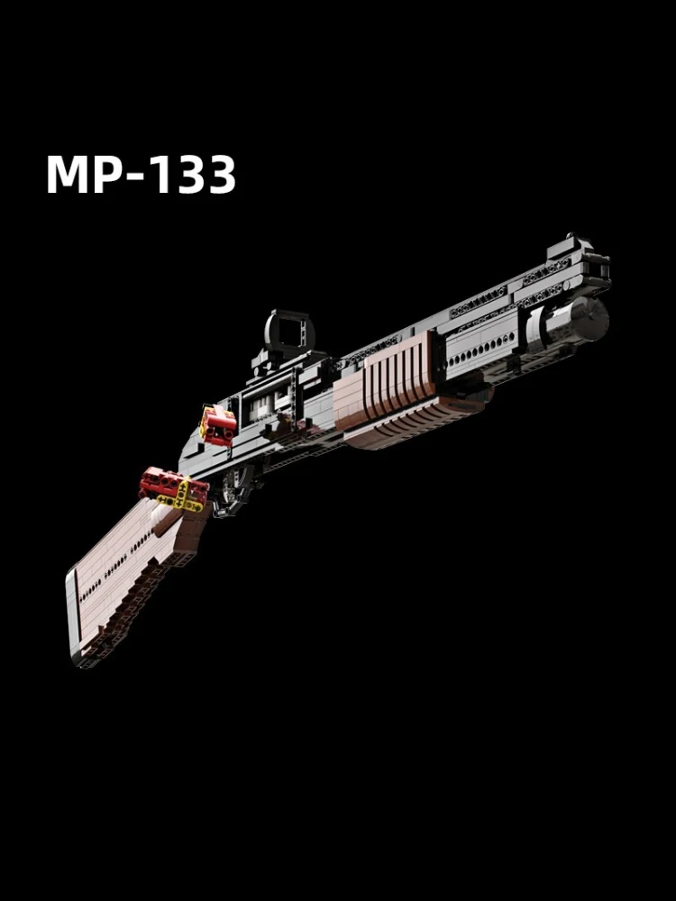 Creatieve MP133 Shotgun Bouwstenen MOC Technische Kan Projectiel Schelpen Schieten Monteren Bakstenen Model Speelgoed Goed Cadeau voor Vrienden - afbeelding 2