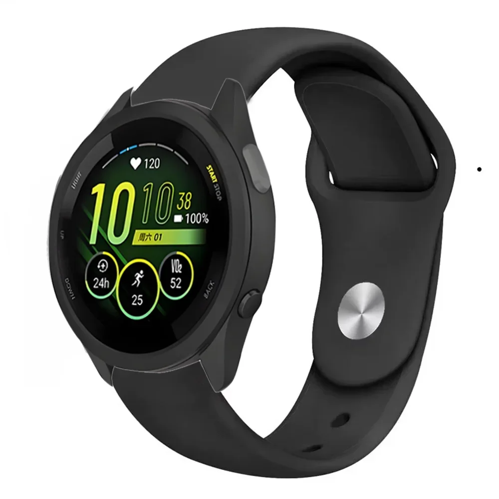 18mm 20mm 22mm Silicone Strap For Gramin Forerunner 55 165 645 965 255/265 245 Music Sport Wristband Garmin Forerunner 265S Band