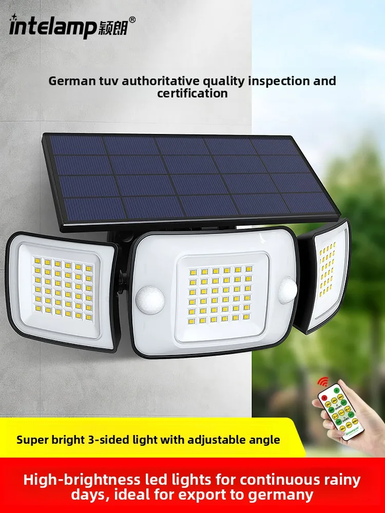 2026 new solar garden light lighting sensor outdoor rural gate household outdoor wall light