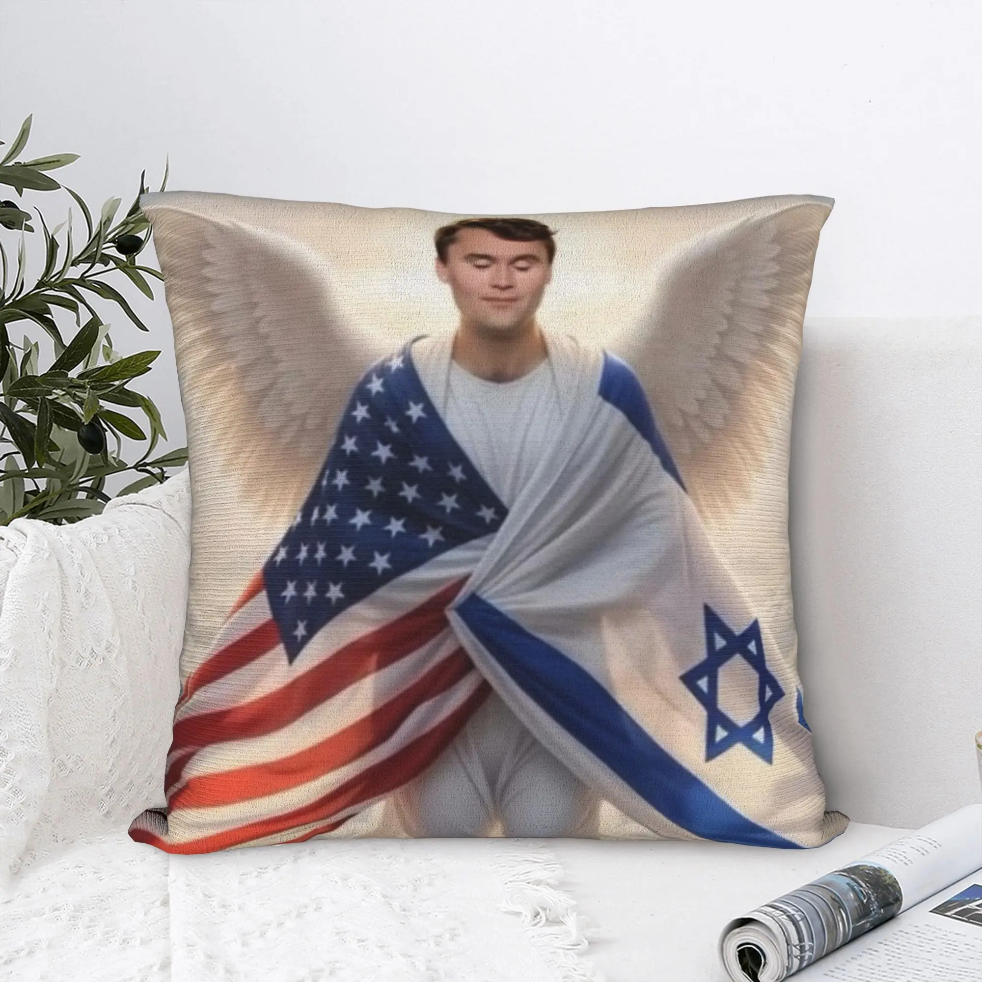 Pillow Case Charlie Kirk Angelic Advocate Design  Pillow Cover For Chair Sofa Home Decor Morden Pillowcases