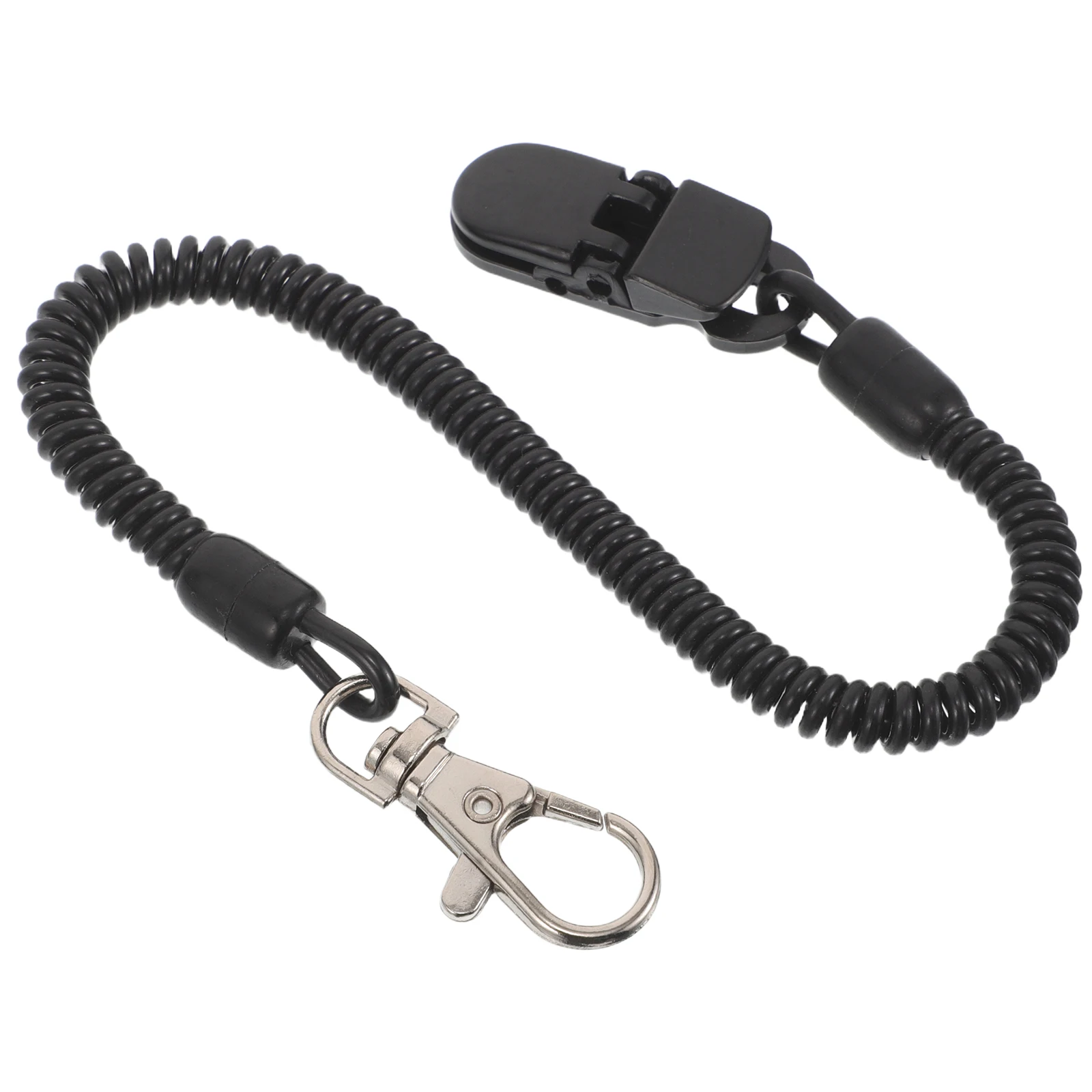 

Fishing Anti-loss Buckle Rope Gear Lanyard Retractable Safety Tool Ropes Heavy Duty Plastic Metal Coiled Design Wire Clip Slip