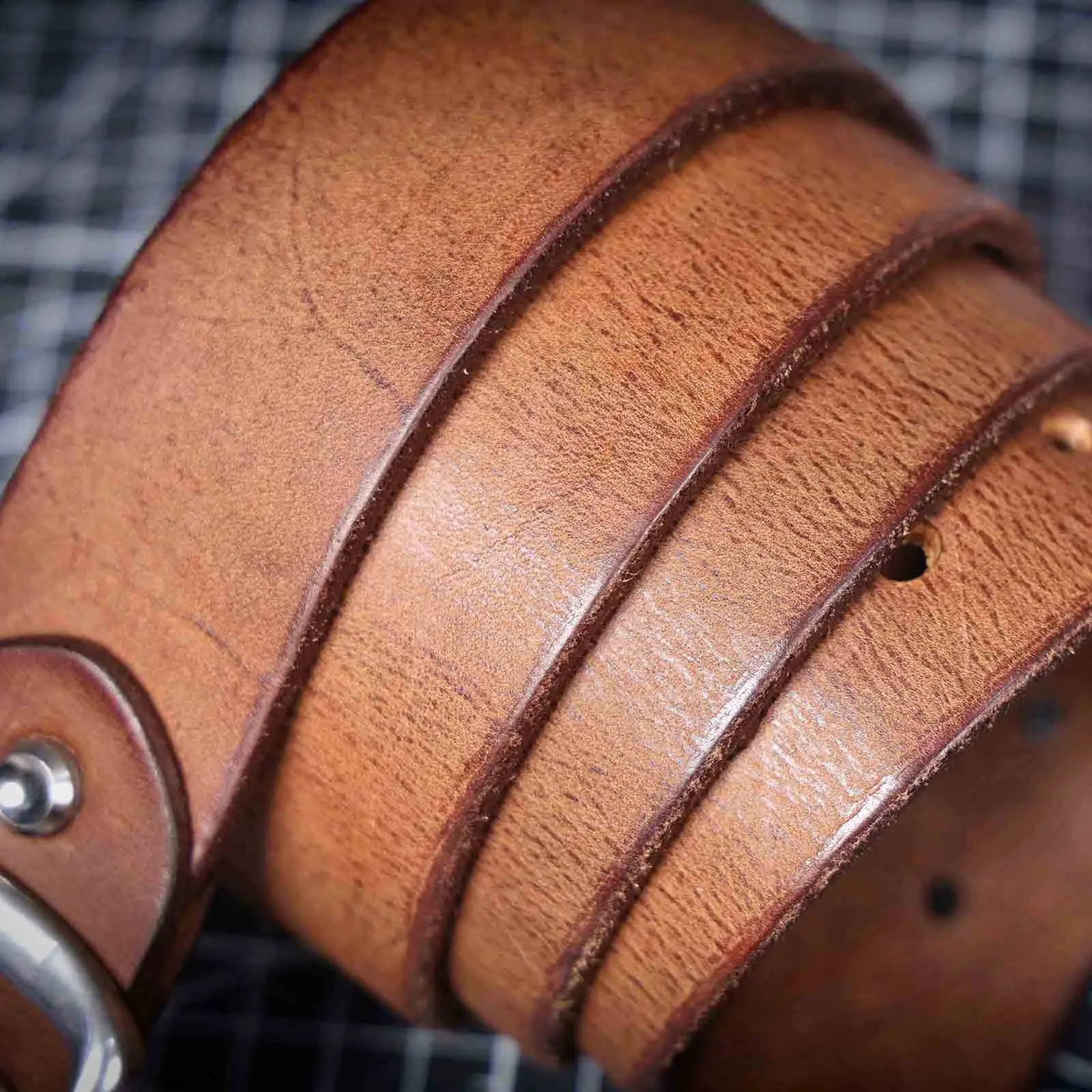 Vintage Echt leder Herren Rindsleder Gürtel Edelstahl Schnalle italienisches verdicktes Leder mit Geschenk box, ideale Wahl für Geschenk – Detail 23