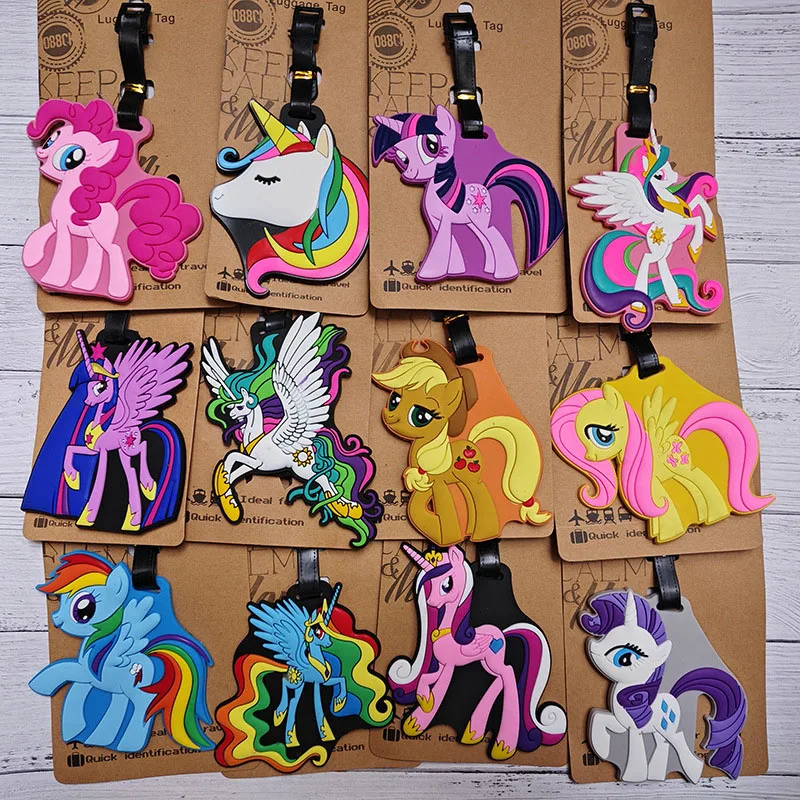 Cute Little Pony Princess Travel Accessories Luggage Tag Suitcase Fashion Style Silicon Portable Travel Label  ID Addres Holder