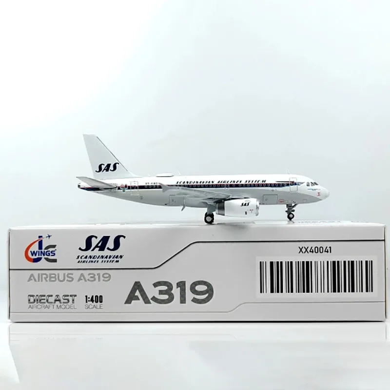 1:400 Alloy Collectible Plane JC Wings A319-100 OY-KBO XX40041 A319 SAS Airlines Diecast Aircraft Model Toy