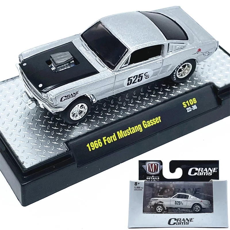 

1:64 M2 Модель автомобиля 1966 Мышечный спортивный автомобиль Моделирование модели автомобиля из сплава Коллекция украшений с упаковкой