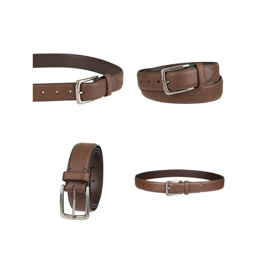 Cinturón de cuero informal para hombre para uso diario – Jeans, pantalones chinos y ropa de uso diario, tallas de la 46 a la 56, Marrón Trinity