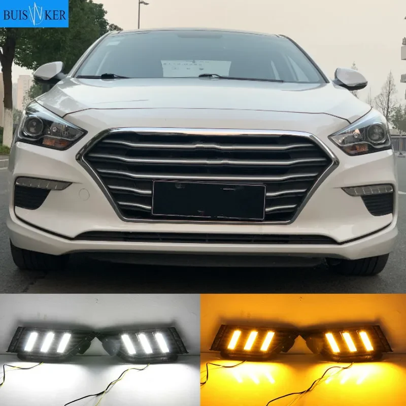 

1Pair For Hyundai MISTRA 2017 2018 2019 LED Daytime Running Light Turning Signal Lamp DRL Day Light Front Bumper Fog Light