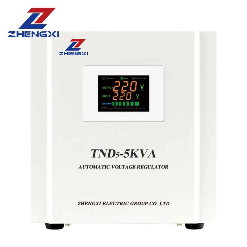 TND3-5KVA Automatic Single Phase 50Hz/60Hz Servo Controlled Digital Display Voltage Regulator 110v 220v LCD for Home SVC Use