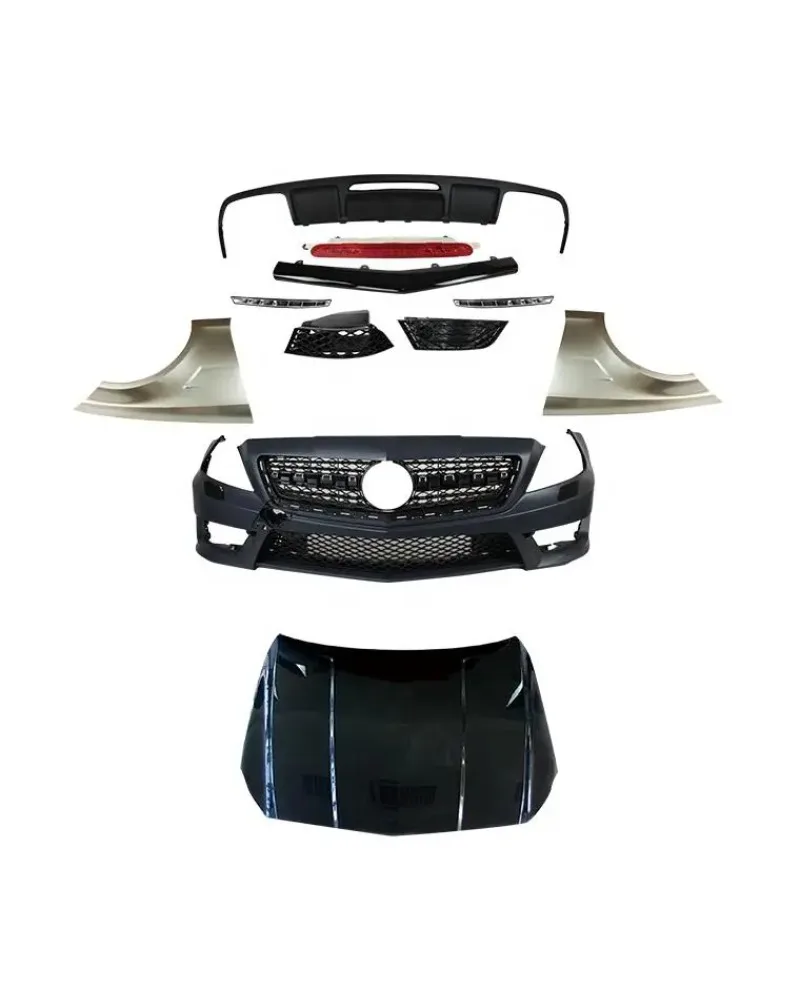 Body Kit for Mercedes-Benz CLS W219 2005-2010 Front Bumper Side Skirts Rear Bumper Hood