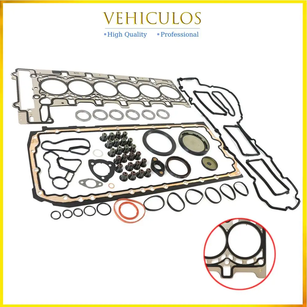 

11127599212 11127587804 1 Set Engine Overhaul Gasket Kit for BMW 335i X3 X5 X6 E90 F30 F10 F25 E70 E71 N55 3.0 N55B30 N55B30A