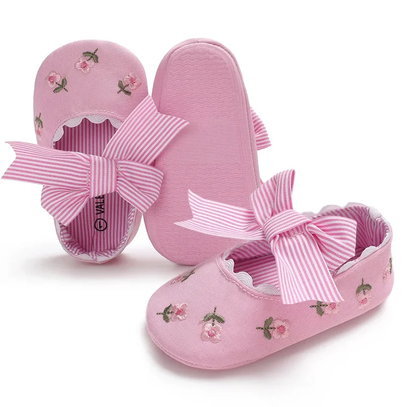 Sepatu Bayi Perempuan Putih - First Walkers Bunga Renda Anti Selip untuk 0-18 Bulan