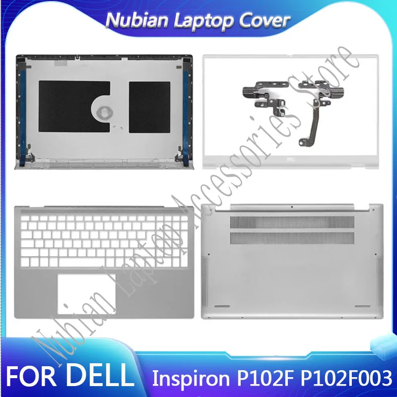 Dell-laptop Lcd Tampa Traseira Moldura de Tela Descanso de Palma Tampa Inferior Dobradiça Dell Inspiron P102f003 Novo