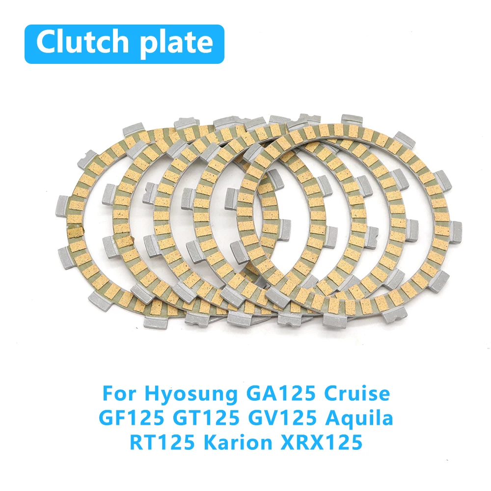 For Hyosung GA125 Cruise GF125 GT125 GV125 Aquila RT125 Karion XRX125 Motorcycle Clutch Friction Disc Plate Kit Accessories