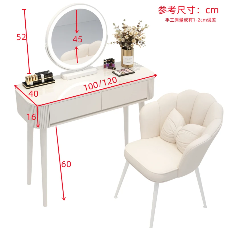 Cream Style Elegant Dressing Table Space Saving Modern Makeup Vanities Unique Cassettiera Da Camera Da Letto Bedroom Furniture