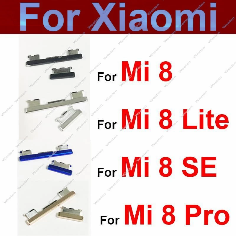 

Power Volume Button For Xiaomi Mi8 Lite Pro Mi8 Mi 8 SE ON OFF Power Volume Side Keys Switch Up Down Button Replacement Parts