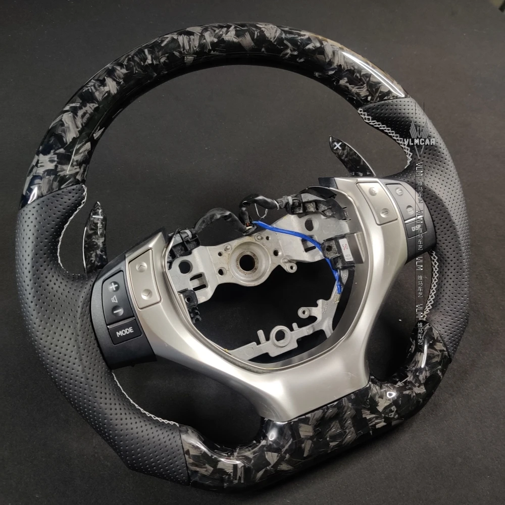 Private Custom Carbon Fiber Steering Wheel for Lexus GS350 GS450h GS F 2012-2020 Racing Style Sport Design Direct Fit view 3