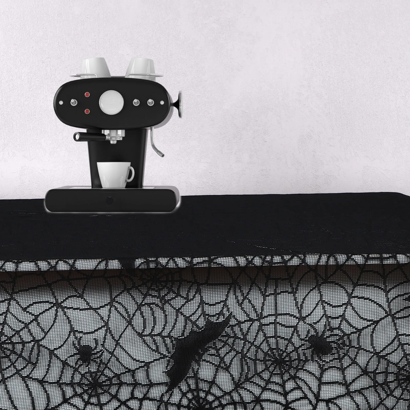 

Halloween Spider Tablecloth Spider Web Lace Decoration Polyester Lace for Party Ghost FestivalHaunted House Reusable
