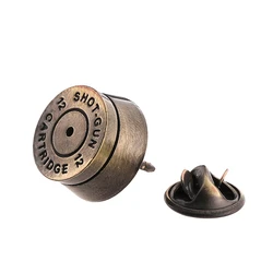 Men's Brooch Scarf Hat Accessories Bronze Bullet Clip Neckpin Badge Pin Woman Wedding Couple High Quality Jewelry Gifts