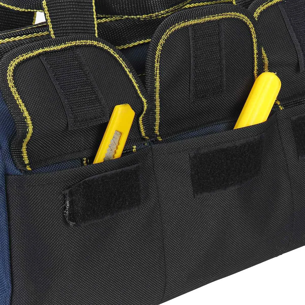 13 inch Waterproof Dustproof Multi-Function Tool Bag Electrician Bag Oxford Multi-Pocket Tool Anti-Fall Storage Bag