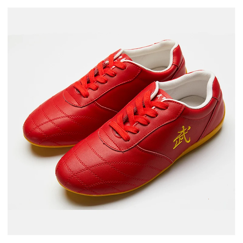 Wushu Shoes Women's Cowhide Bottom Performance Training Taiji Shoes Men's Cowhide Taijiquan Training Shoes