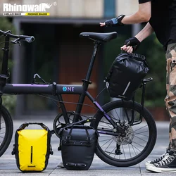 Rhinowalk 7L Bike Pannier Bag Waterproof Bicycle Rear Seat Bag Front Rack Bag Double Side Panniers Rear Rack Outside 2022 New