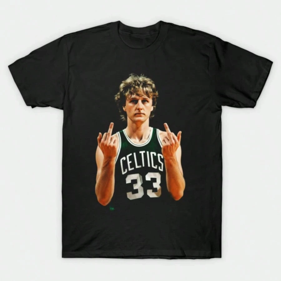 Men's Summer Retro T Shirt Larry Bird Basketball Star Graphic Print T Shirt Short Sleeve Crew Neck Casual Streetwear 90s Tops