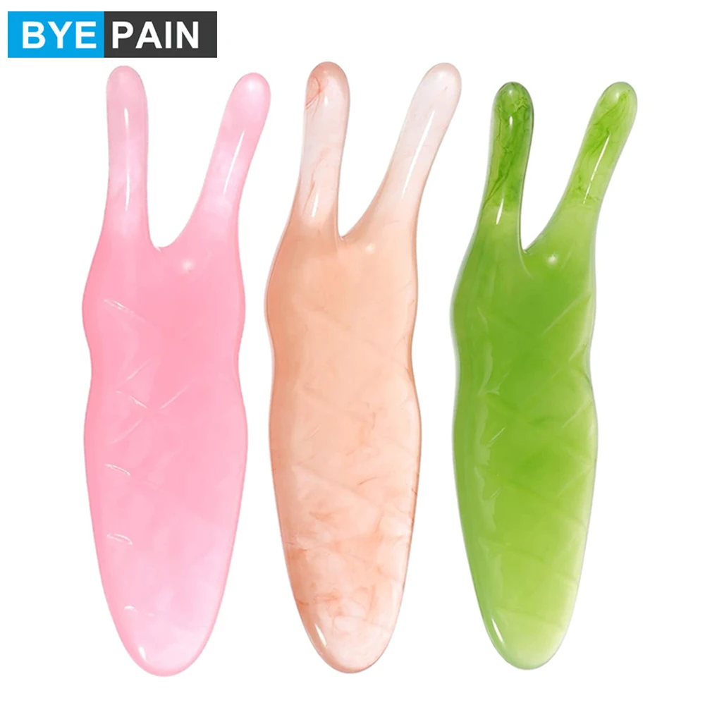 

BYEPAIN 1Pcs Resin Nose Massager Two- Pronged Nose Scrubber Portable Nasal Massage Tools for Nose Bridge Wings Nostril