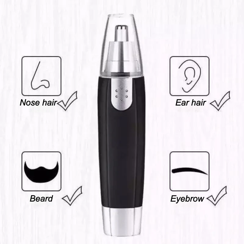 Electric Nose Hair Trimmer Washable Painless Ear Hair Trimmer, Battery Powered Ear and Nose Hair Trimmer for Men And Women