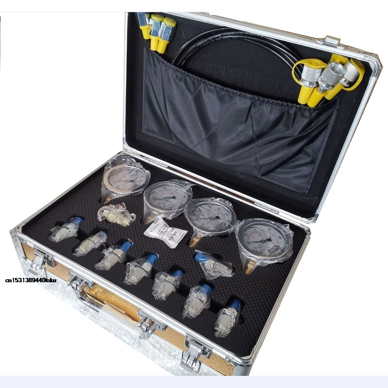 Promotion Portable Excavator Hydraulic Pressure Tester Kit with Vacuum Coupling Testing Point Gauge Tool for Maintenance 2025