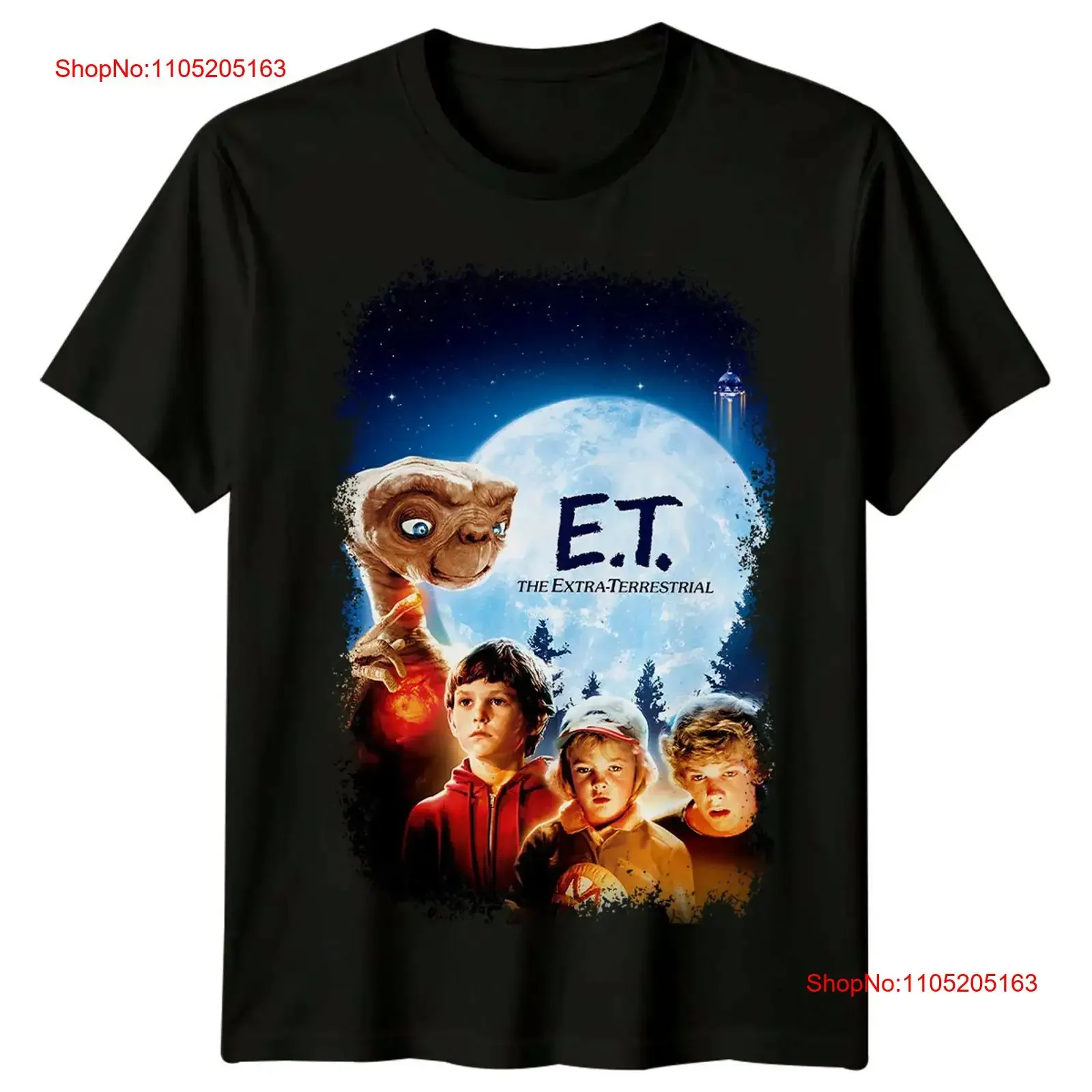 ET the Extra Terrestrial 1982 Movie Poster Inspired T Shirt Retro 80s vintage Washed Top For Everyday Wear Breathable Soft