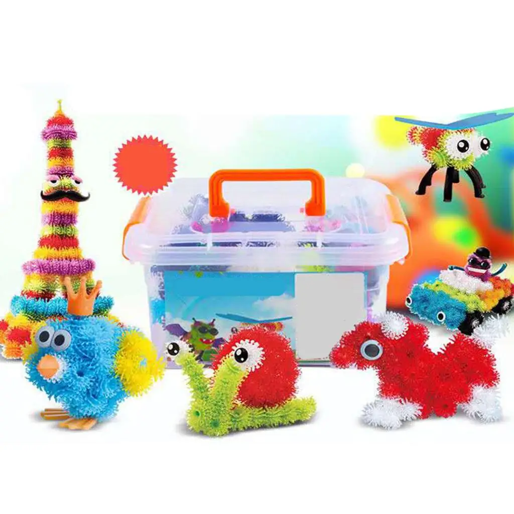 400PCS DIY Sticky Balls Learning Toys 3D Concept for Boys Kids Children