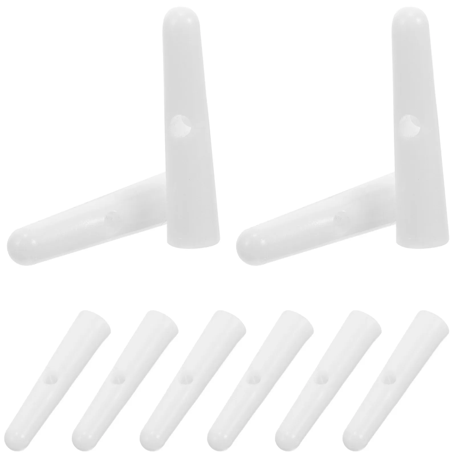 10pcs/Set Folding Umbrella Bones Cover Parts Components Umbrella Tail Beads 4.8mm Plastic White Beads Replacement For Umbrella