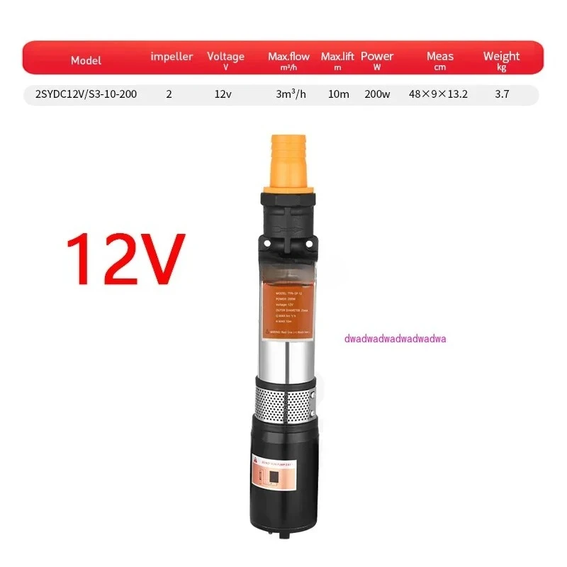 

12v 24v 48v High Lift Battery DC Screw Pump Deep Well Submersible High Quality Solar DC Water Large Flow