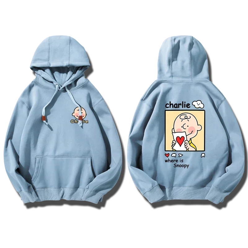 

Snoopy Cartoon Women's Hooded Sweatshirt Couple Outfit New I Sports Jacket Women's Hooded Pullover Printed Sweatshirt Trend