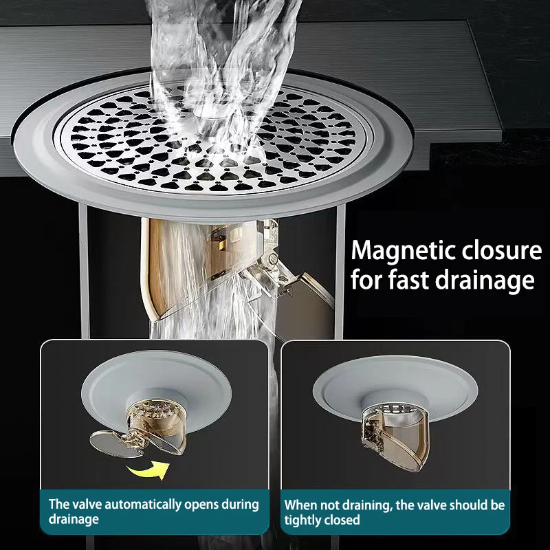 Universal Anti-odor Floor Drain Core with Hair Filter Screen Anti-insect Sealing Cover Bathroom Sewer Accessory