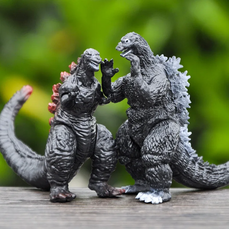تمثال وحوش Godzilla ، ديكور مجسم تمثال ، شخصية PVC ، دمية هواية للأطفال ، هدية سحرية للأطفال ، 6 في كل مجموعة