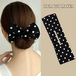 Deft-horquilla con estampado de moño para mujer y niña, accesorios para el cabello trenzados, círculo para el cabello, fabricante de moños, soporte para cola de caballo