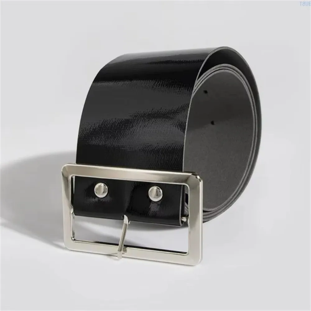 Unisex Faux Leathers Wide Waist Belt Disposable Alloy Buckle Wide Belt Santa Belt Festival Costume
