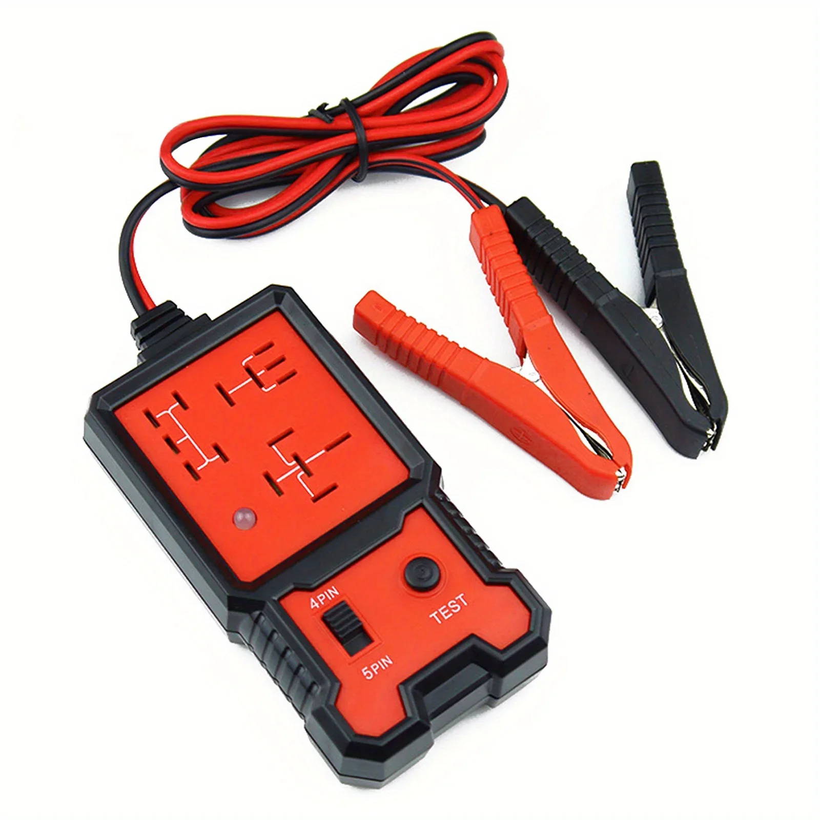 Universal Car Relay Tester for 12V 4pin and 5 Pin with Battery Clips Automotivo Relay Teste Diagnostic Tools Maintenance Tool