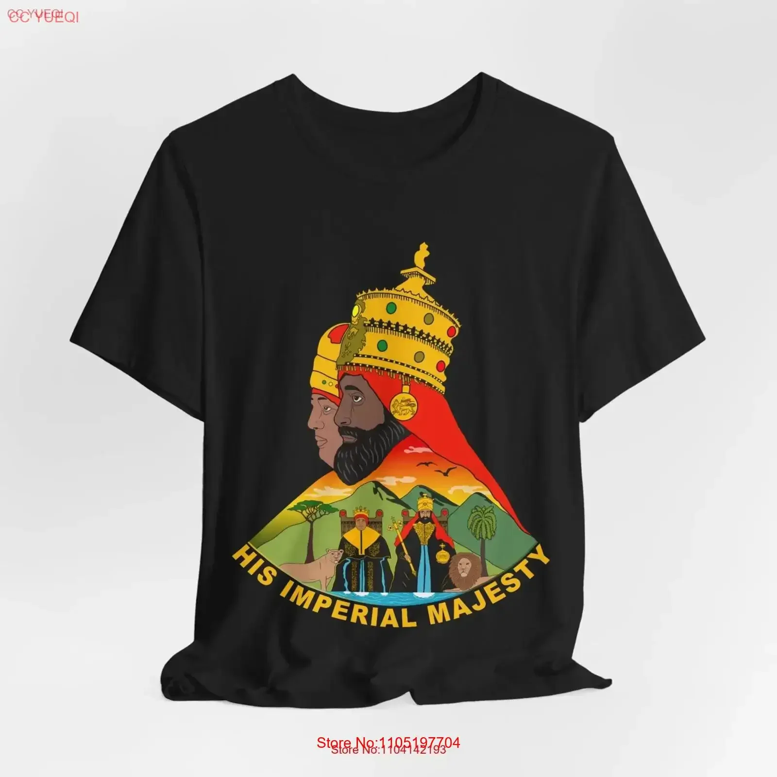 

Rastafari coronation T Shirt Rasta His Imperial Majesty Emperor Haile Selassie I and Empress Menen vintage Washed