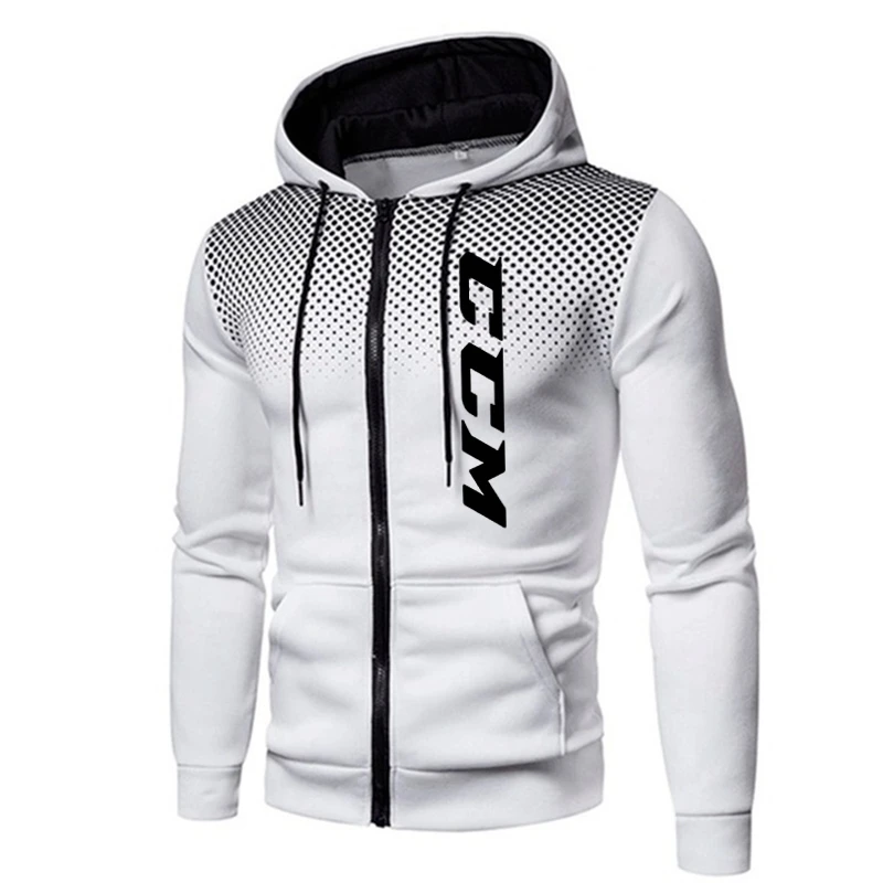 Mens Hoodie Zip Up Hoodie Sweatshirt Graphic Zipper Pocket CCM Print Sports Outdoor Casual Daily Hoodies Slim Sweatshirts