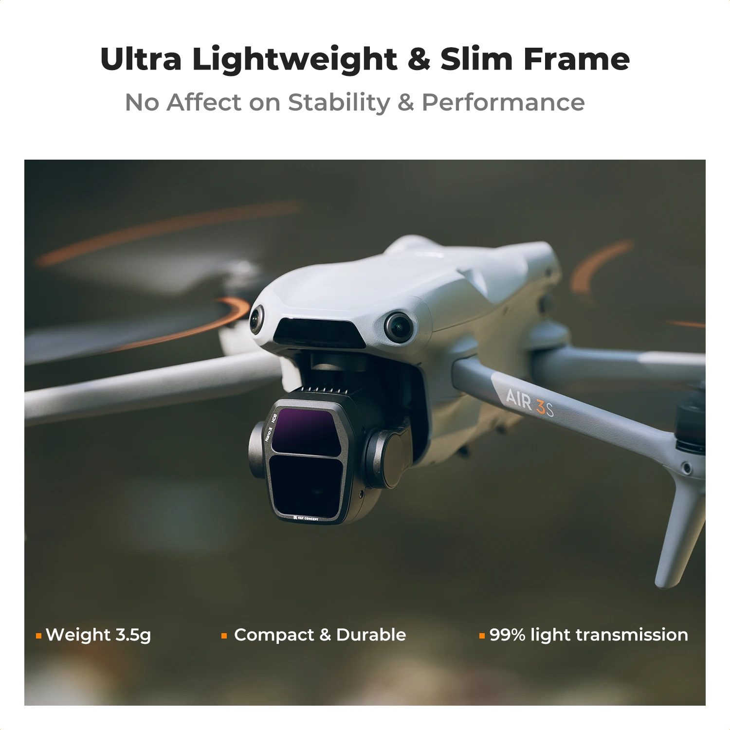Zestaw filtrów K&F Concept Drone dla DJI Air 3S CPL/ND8 ND16 ND32 ND64/ND&PL dla akcesoriów do dronów DJI — zdjęcie produktu 5