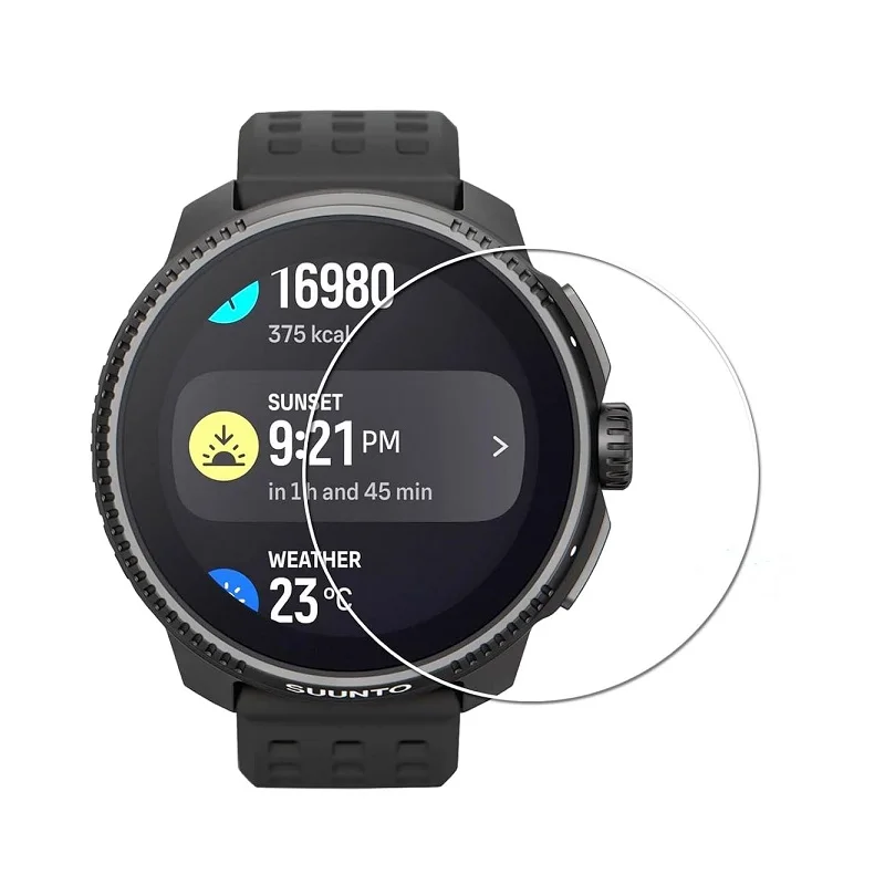 Protecteur d'écran pour montre intelligente, 5 pièces, Film de protection anti-rayures en verre trempé pour Suunto Race S / Suunto Race