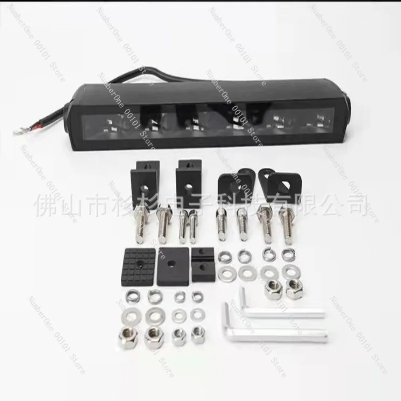 Blackened Refractive LED Light Strip, 40W Single Row Spotlight for White Yellow Light