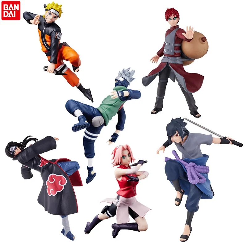 

Original Bandai Gacha Uzumaki Naruto Hatake Kakashi Uchiha Sasuke Haruno Sakura Anime Figure Action Model Collectible Toys Gift