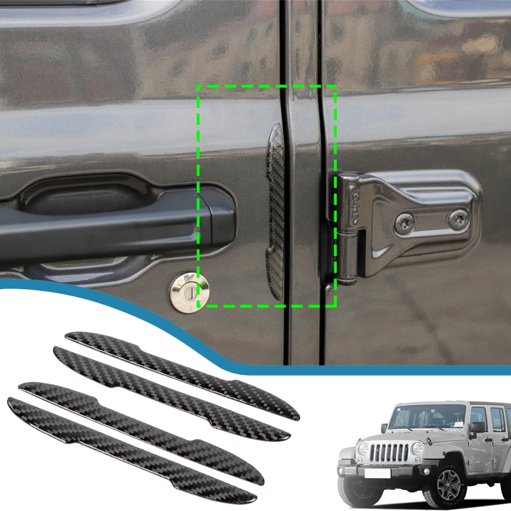 4PCS Car Door Anti-collision Strip Stickers for Jeep Wrangler TJ JK JL Gladiator JT Suzuki Jimny 1997-2025 Exterior Accessories