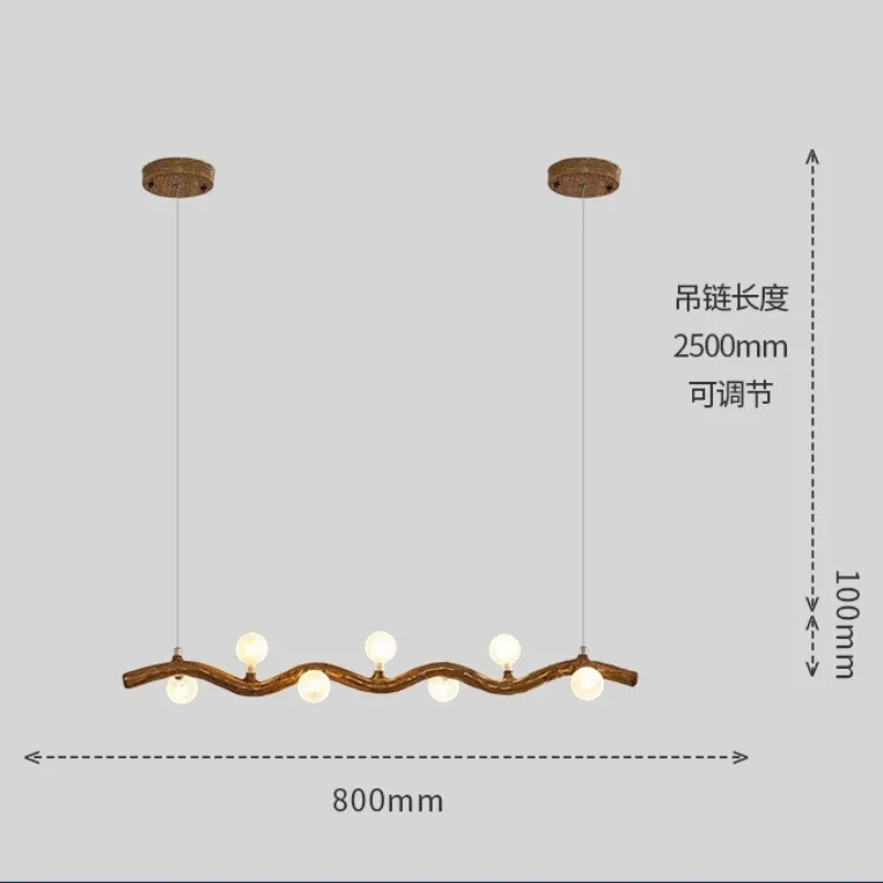 Подвесные светильники в стиле ретро для ресторана, люстра, лампа в виде веток для чайной комнаты, креативная дизайнерская декоративная полосатая лампа в скандинавском стиле для бара